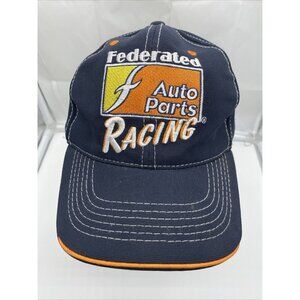 Federated Auto Parts Racing Blue Baseball Cap Hat Hook Loop Adjustable Adult